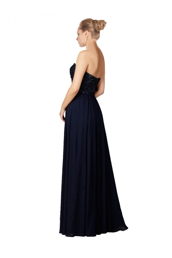 Soft Chiffon Long Sweetheart Sheath Bridesmaid Dress / Formal Dress Plymouth