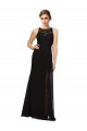 Soft Chiffon & Lace Long High Neck Sheath Bridesmaid Dress Plymouth