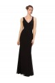 Soft Chiffon Long V-Neck Sheath Bridesmaid Gown Plymouth