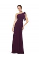 Soft Chiffon Long One Shoulder A-Line Bridesmaid Dresses Plymouth