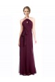 Soft Chiffon Low Back Long Spaghetti Straps A-Line Evening Dress / Bridesmaid Dress Plymouth