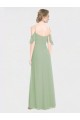 Soft Chiffon Low Back Long Off the Shoulder A-Line Formal Dress / Bridesmaid Dress Plymouth