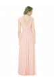 Chiffon V-Back Long V-Neck A-Line Wedding Party Dress Plymouth