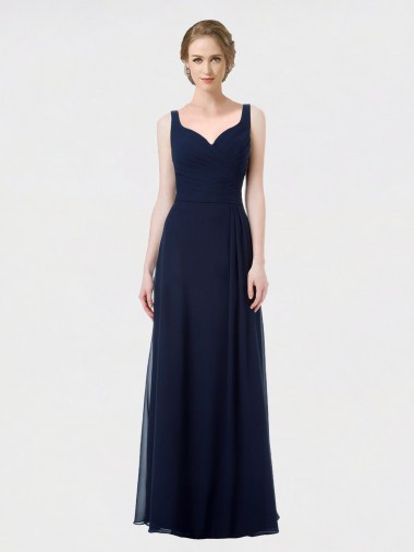 Lxue Chiffon Low Back Long Sweetheart A-Line Bridesmaid Dress Plymouth