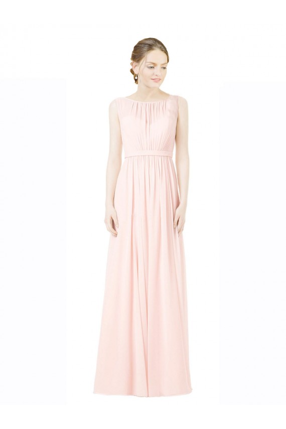 Soft Chiffon V-Back Long Sweetheart A-Line Bridesmaid Dress Plymouth