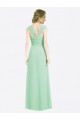 Soft Chiffon V-Back Long Sweetheart Mint Green A-Line Bridesmaid Dress Plymouth