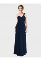 Soft Chiffon Low Back Long One Shoulder A-Line Bridesmaid Dress / Formal Dress Plymouth