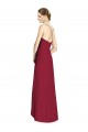 Soft Chiffon Open Back Long Spaghetti Straps Burgundy A-Line High Low Bridesmaid Dress Plymouth