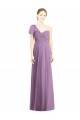 Soft Chiffon Open Back Long One Shoulder A-Line Formal Dress / Bridesmaid Dress Plymouth