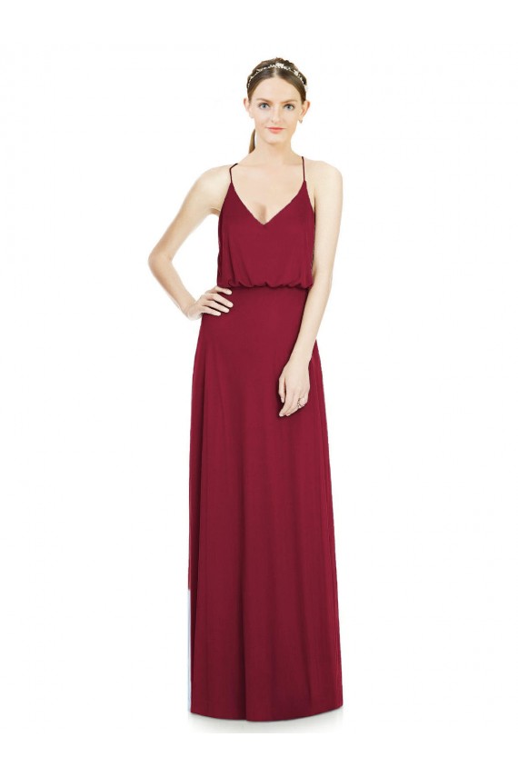 Soft Chiffon Long V-Neck A-Line Evening Gowns / Bridesmaid Dress Plymouth