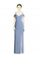 Soft Chiffon Open Back Long Off the Shoulder A-Line Formal Evening Gown / Bridesmaid Dress Plymouth