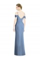 Soft Chiffon Open Back Long Off the Shoulder A-Line Formal Evening Gown / Bridesmaid Dress Plymouth