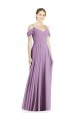 Soft Chiffon Open Back Long Off the Shoulder A-Line Semi Formal Evening Dress / Bridesmaid Dress Plymouth