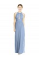 Chiffon Long Halter Neck A-Line Wedding Party Dress Plymouth