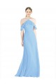 Soft Chiffon Low Back Long Halter Neck A-Line Formal Dress / Bridesmaid Dress Plymouth