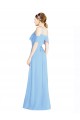 Soft Chiffon Low Back Long Halter Neck A-Line Formal Dress / Bridesmaid Dress Plymouth