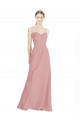 Soft Chiffon Low Back Long Sweetheart Dusty Pink A-Line Bridesmaid Dress / Formal Dress Plymouth