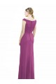 Soft Chiffon Long Boat Neck Wild Berry Mermaid Bridesmaid Dress Plymouth