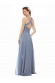 Soft Chiffon Long Halter Neck A-Line Evening Dress / Bridal Party Dress Plymouth