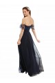 Soft Chiffon & Lace Long Off the Shoulder A-Line Formal Dress / Bridesmaid Dress Plymouth
