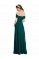 Soft Chiffon Long Off the Shoulder Hunter A-Line Bridesmaid Dress Plymouth