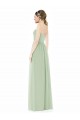 Soft Chiffon Low Back Long Sweetheart Sage A-Line Semi Formal Evening Dress / Bridesmaid Dress Plymouth