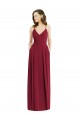 Soft Chiffon Open Back Long Spaghetti Straps A-Line Semi Formal Evening Dress / Bridesmaid Dress Plymouth