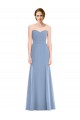 Soft Chiffon Long Sweetheart Dusty Blue Mermaid Bridesmaid Dress Plymouth