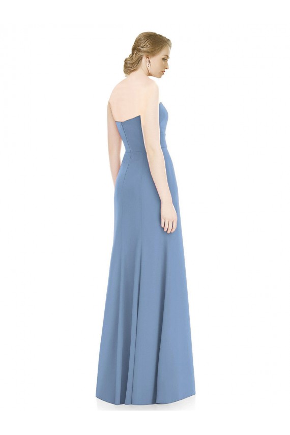 Soft Chiffon Long Sweetheart Dusty Blue Mermaid Bridesmaid Dress Plymouth