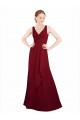 Chiffon Long V-Neck A-Line Bridesmaid Dress / Evening Dress Plymouth