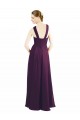 Soft Chiffon Long Halter Neck Grape A-Line Bridesmaid Dress Plymouth