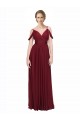 Chiffon Low Back Long Off the Shoulder A-Line Bridesmaid Dress / Evening Dress Plymouth