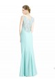 Soft Chiffon & Lace Long V-Neck Mermaid Bridesmaid Dress Plymouth