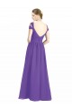 Soft Chiffon Open Back Long Off the Shoulder Purple A-Line Bridesmaid Dress Plymouth