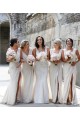 Soft Chiffon Low Back Long V-Neck A-Line Bridesmaid Dress Plymouth