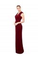 Soft Chiffon Keyhole Back Long V-Neck Mermaid Prom Dress / Bridesmaid Dress Plymouth