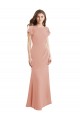 Soft Chiffon Low Back Long Boat Neck Mermaid Prom Dress / Bridesmaid Dress Plymouth