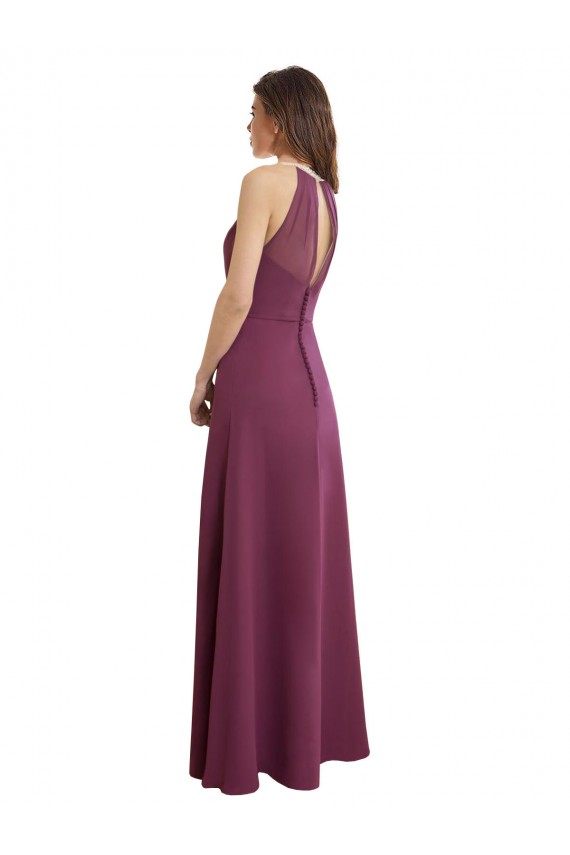 Chiffon Keyhole Back Long Sweetheart A-Line Bridesmaid Dress / Evening Gowns Plymouth