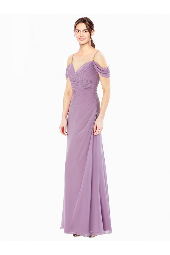 Soft Chiffon Long Off the Shoulder Sheath Bridesmaid Dress / Formal Dress Plymouth