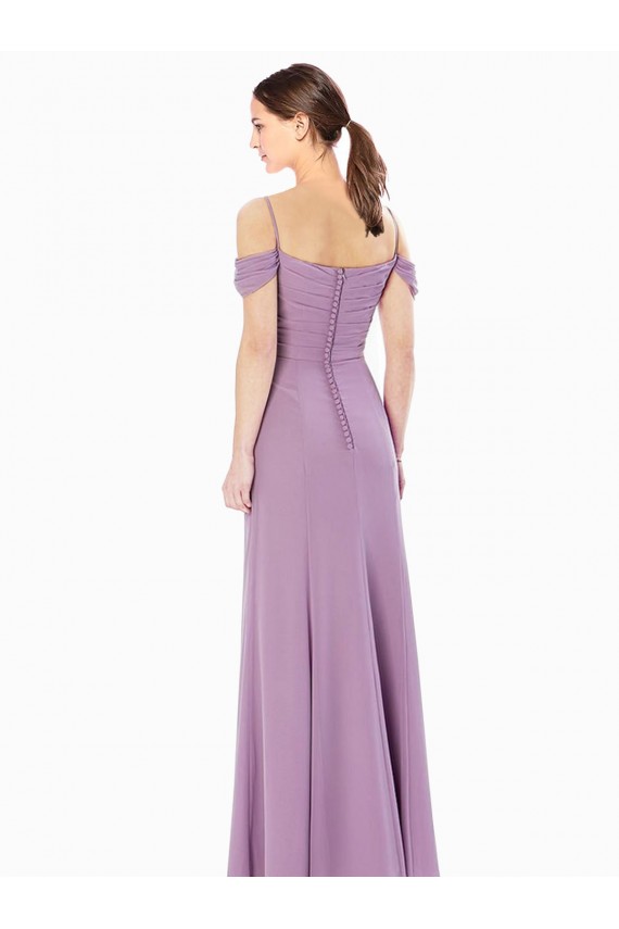Soft Chiffon Long Off the Shoulder Sheath Bridesmaid Dress / Formal Dress Plymouth