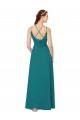 Soft Chiffon Criss Cross Back Long High Neck Sheath Bridesmaid Dress Plymouth