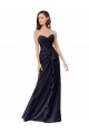 Soft Chiffon Long Sweetheart Dark Navy Sheath Bridesmaid Dress Plymouth