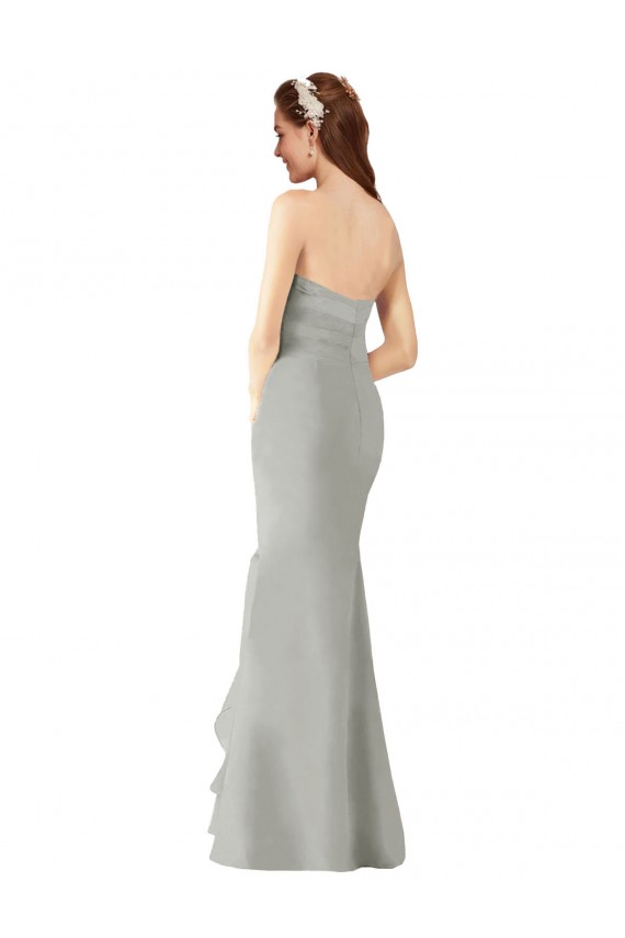 Soft Chiffon Long Sweetheart Dark Navy Sheath Bridesmaid Dress Plymouth
