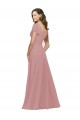 Chiffon V-Back Long V-Neck Dusty Pink A-Line Bridesmaid Dress / Evening Dress Plymouth