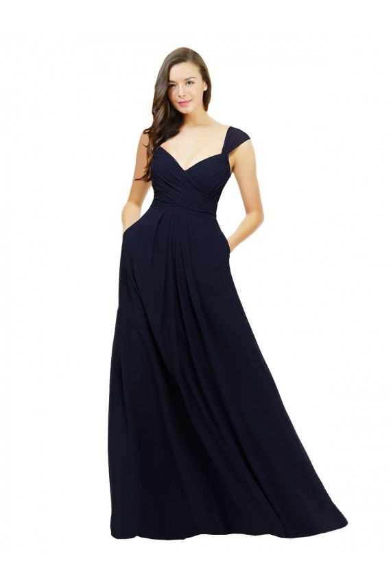 Chiffon Long Sweetheart A-Line Bridesmaid Gowns Plymouth