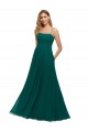Soft Chiffon Low Back Long Spaghetti Straps Hunter A-Line Bridesmaid Dress Plymouth
