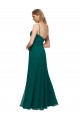 Soft Chiffon Low Back Long Spaghetti Straps Hunter A-Line Bridesmaid Dress Plymouth