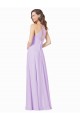 Soft Chiffon Long Spaghetti Straps Lilac A-Line Bridesmaid Gown Plymouth