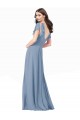 Soft Chiffon Long V-Neck A-Line Black Tie Prom Dress / Bridesmaid Dress Plymouth