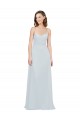 Soft Chiffon Long Spaghetti Straps Frost A-Line Bridesmaid Dress Plymouth